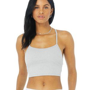✅ Sold NWT ALOYOGA ALOSOFT RIBBED CROP CALM TANK White Size XS